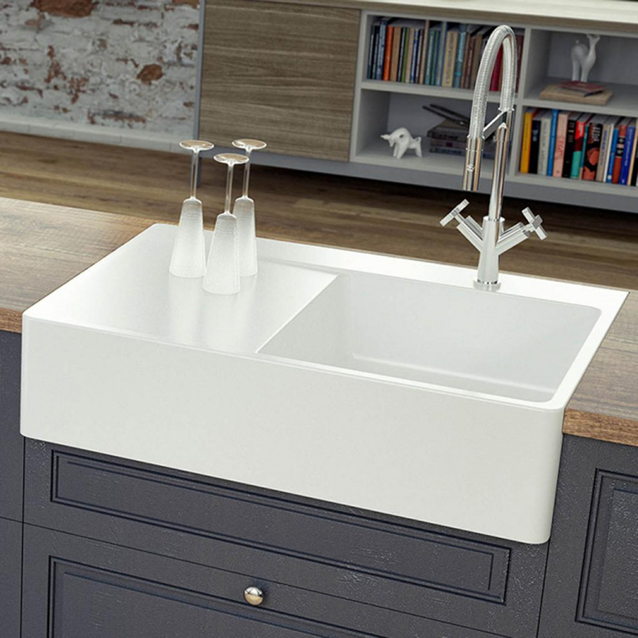 Granitový dřez s odkapem CHAMBORD THIBERT 89,5 x 63 cm