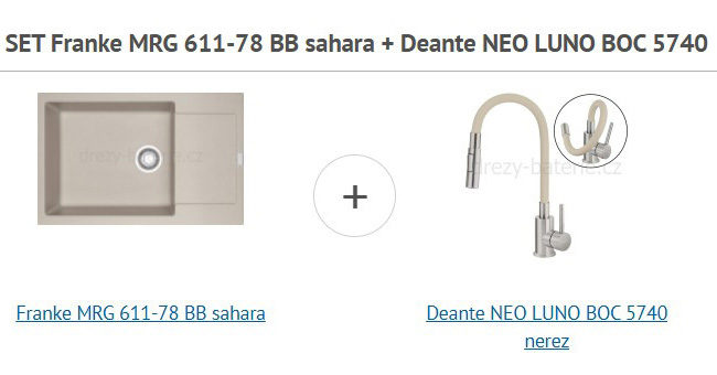 Set fragranitový dřez Franke + baterie